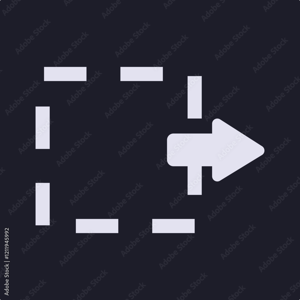 Poster logout icon showing sign out and exit button leaving application with an arrow through a dotted squa