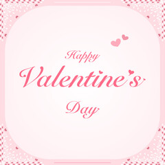 Vector - Beautiful postcard "Happy Valentine's Day". Seasonal greeting.