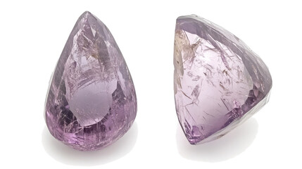 Amethyst Crystal Set on Transparent Background Generative AI