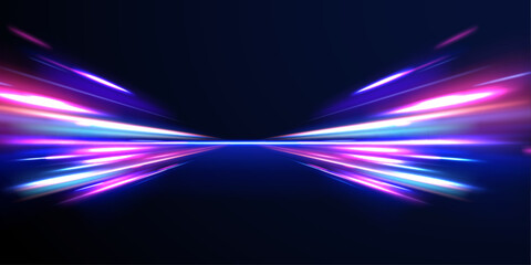 Glow light flare and spark dust. Png, vector illustration. Particle motion effect. Magic of moving fast lines. Special effect, speed line. Laser beams, horizontal light rays. 