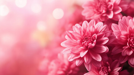 Fototapeta premium aclose up of large pink flowers background