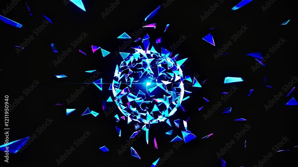 Poster dynamic visual effects showcase colorful patterns and energetic movement in abstract digital art