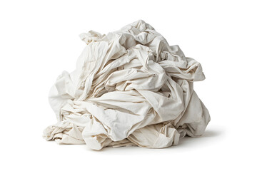 Big pile of dirty laundry, isolated on white background