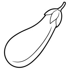 Single-Line Eggplant Vector Design