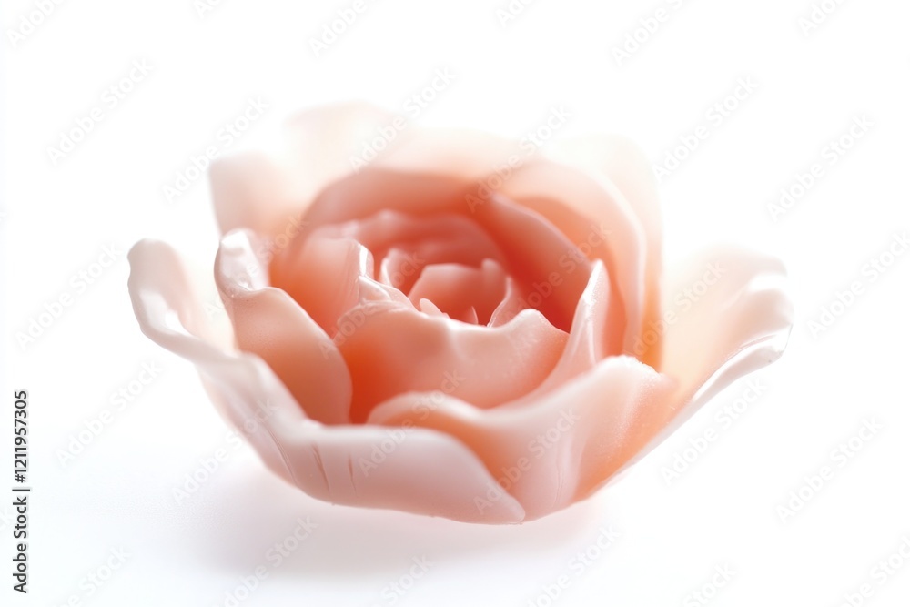 Poster close-up photo of a single flower on a clean white surface, ideal for use as a decorative element or