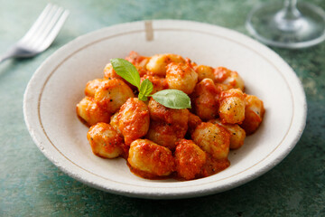 Potato gnocchi with tomato sauce