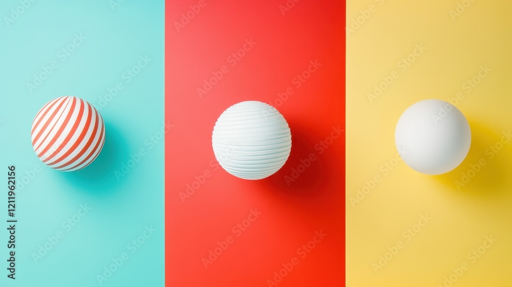 Poster three dimensional colorful shapes on vibrant backgrounds creating a dynamic visual experience