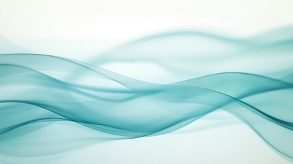 Fototapeta premium Soft turquoise waves layered smoothly in an abstract background with a vintage color palette emphasizing tranquility and elegance.