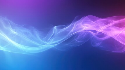 Ethereal Waves of Light in Vibrant Colors of Pink and Blue Dancing in a Dreamlike Gradient Background for Abstract Art and Design Projects