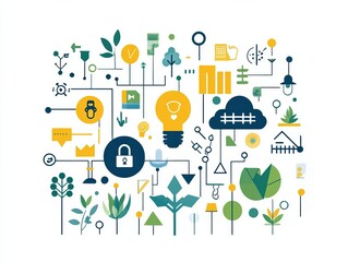 Fototapeta premium Environmental, Social, and Governance Conceptual Vector Illustration