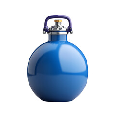Obraz premium Blue Gas Cylinder with Purple Handle for Safety Isolated on transparent background