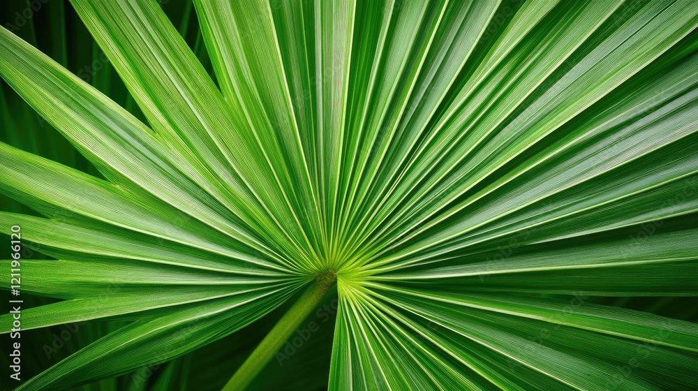 Poster tropical green palm leaf texture with vibrant details creating a natural pattern background for desi