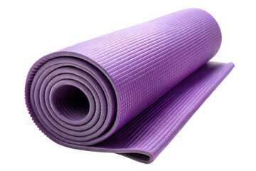 Purple Rolled-Up Yoga Mat