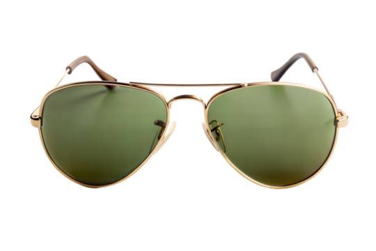 Aviator Sunglasses with Green Lenses