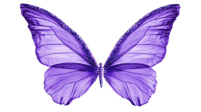 Sparkly Fairy Wings in Vibrant Purple Color Generative AI