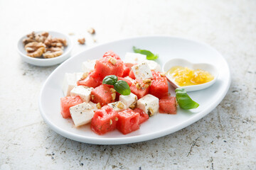 Watermelon salad with Feta cheese