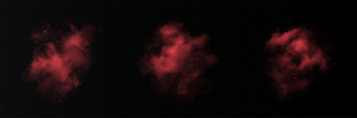red smoky fog effect with flowing mist, glowing blur, and elegant atmospheric texture. Ideal for mysterious backgrounds, abstract visuals, studio scenes, and dramatic vapor designs. Vector 