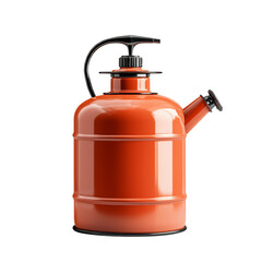 Bright Orange Fuel Container with Handle and Spout Isolated on transparent background