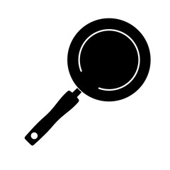 vector iron frying pan with trendy design