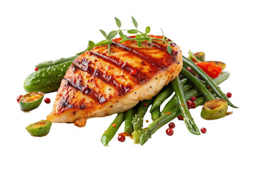 grilled chicken with vegetable
