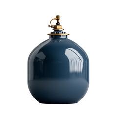 Obraz premium Elegant Blue Decorative Gas Cylinder Isolated on transparent background