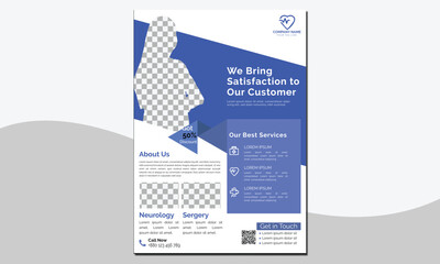 Medical Clinic Modern Flyer Design Template Creative Medical A4 Vector Flier Design,