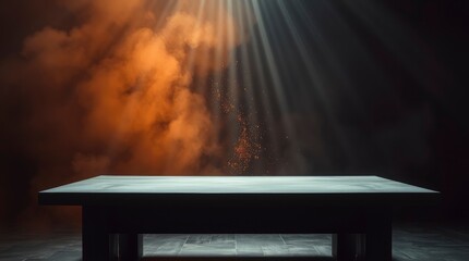 Dark Tabletop Dramatic Lighting:  Moody, Smoky Atmosphere