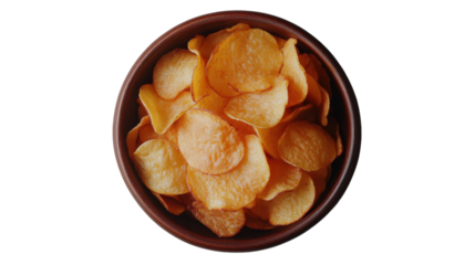 Crunchy potato chips in a rustic bowl ready for a snack during a cozy gathering at home