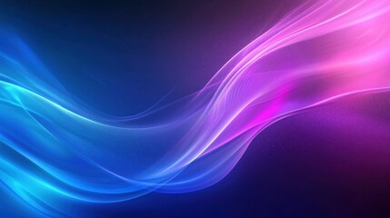 Fototapeta premium Abstract Wave Background with Fluid Motion in Blue and Pink Color Palette, Suitable for Creative Design Projects and Digital Artwork Applications