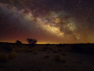 Desert Milky Way night sky, stargazing, outback landscape, astro photography, travel