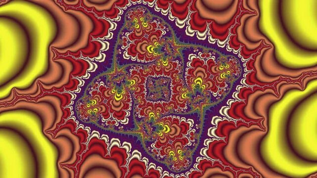 Explore this stunning fractal artwork featuring swirling patterns in vivid creating an enchanting kaleidoscope of mathematical precision and artistic beauty.