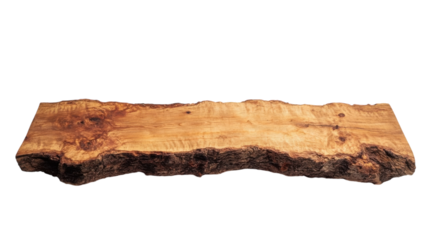 A unique rustic wooden slab showcasing its natural contours and textures ideal for artistic projects