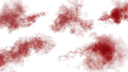 Cloud of Transparent Maroon Red Smoke Isolated on White Generative AI
