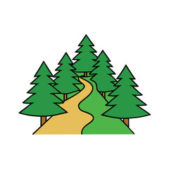 Forest Path with Tree