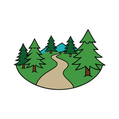 Forest Path with Tree