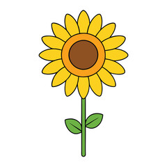 Cheerful Sunflower Illustration
