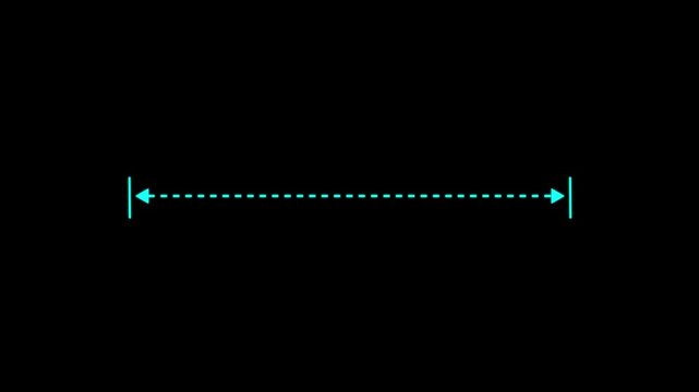 Direction arrow right to left site animation.
distance concept double side arrow.