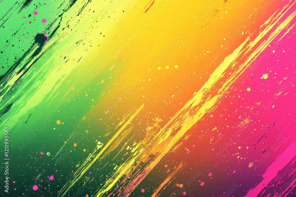 Poster vibrant abstract gradient with neon colors creating a dynamic and energetic background composition f