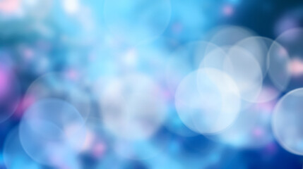 Blue abstract bokeh background blur