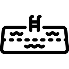 Simple vector icon swimming pool