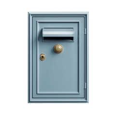 Elegant Blue Mailbox with Unique Design Isolated on transparent background