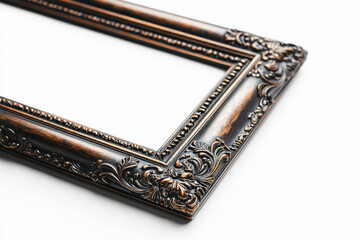 Vintage-inspired ornate photo frame with antique bronze finish showcases intricate craftsmanship in high resolution