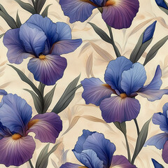 A seamless pattern designed in an Eastern style, Seamless design allows for a perfectly continuous pattern with no visible seams.