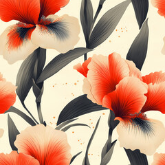 A seamless pattern designed in an Eastern style, Seamless design allows for a perfectly continuous pattern with no visible seams.