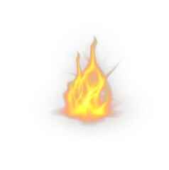 Fire flames isolated on transparent background. Fire flame png bundle, movement of fire flames.