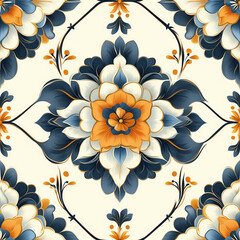 A seamless pattern designed in an Eastern style, Seamless design allows for a perfectly continuous pattern with no visible seams.