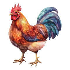 rooster isolated on white background