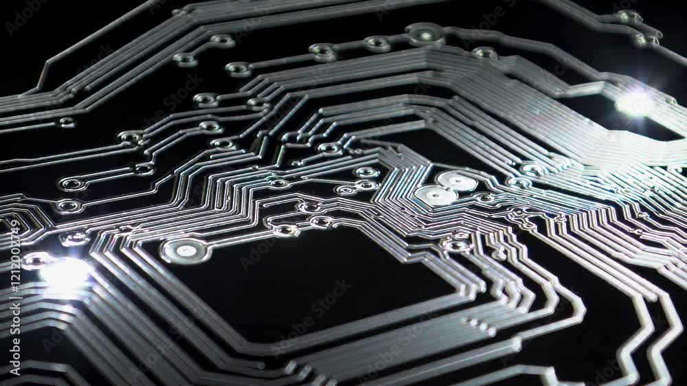 Poster Stunning close-up of intricate circuit board design illustrating technology and engineering