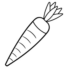 Carrot Silhouette in Bold Vector Design