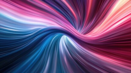 Obraz premium Abstract Flowing Colors in Smooth Waves of Pink, Blue, and Red Tones Creating a Dynamic and Energetic Background for Creative Designs and Graphics
